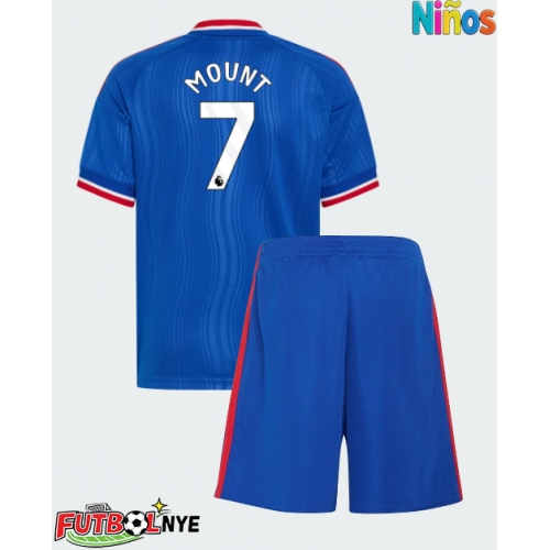 Camiseta Manchester United Mason Mount #7 Visitante Equipación para niños 2026-27 manga corta (+ pantalones cortos)